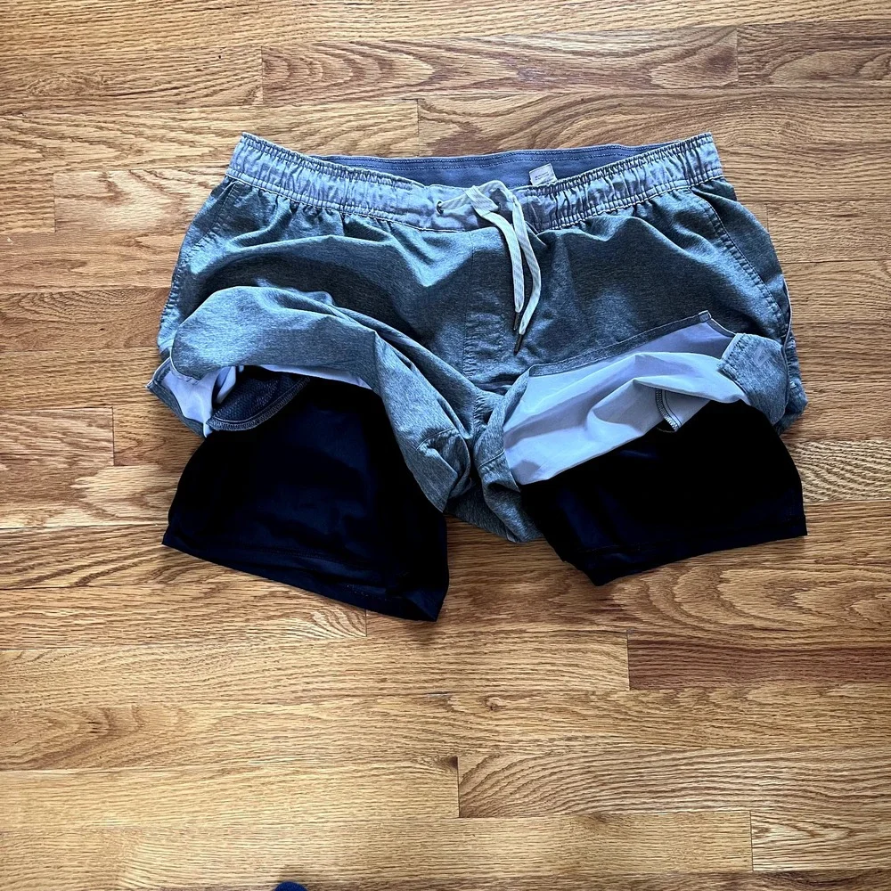Vuori Mens Shorts XXL Green White Stripe V341 Hybrid Athletic‎ Swim XXL Minimal